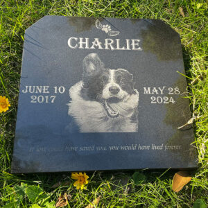 Outdoor Elegant Personalized Pet Memorial Plaque In Loving Memory garden marker