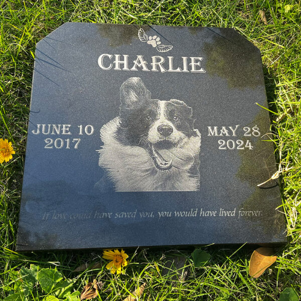 Outdoor Elegant Personalized Pet Memorial Plaque In Loving Memory garden marker