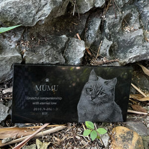 Custom Outdoor Personalized Dog Memorial Plaque Black Granite keepsake stone(3 Sizes Available)
